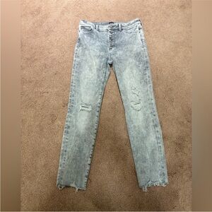 GAP Distressed Gray Denim Jeans size 16
